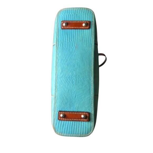 Dooney & Bourke Aqua Lizard Embossed Small Lexington Women’s Tote Bag Sold Out - Picture 8 of 16